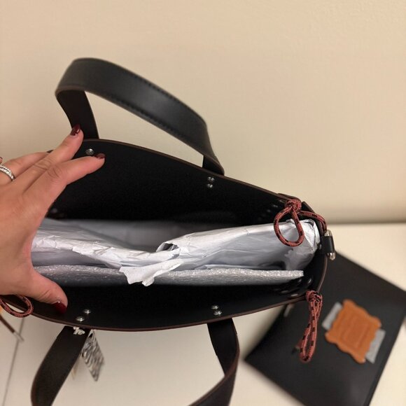 Coach Coachtopia Black Small Re-lacable Tote Bag Black Handbag Tote Leather NWT - Picture 10 of 15